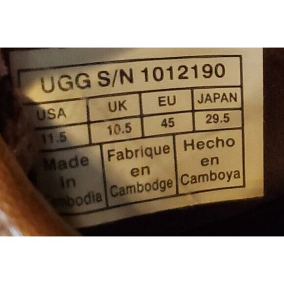 UGG Men's Hyperlite Suede Oxfords. Brown. Size 11.5. Missing Inserts. - Picture 8 of 8